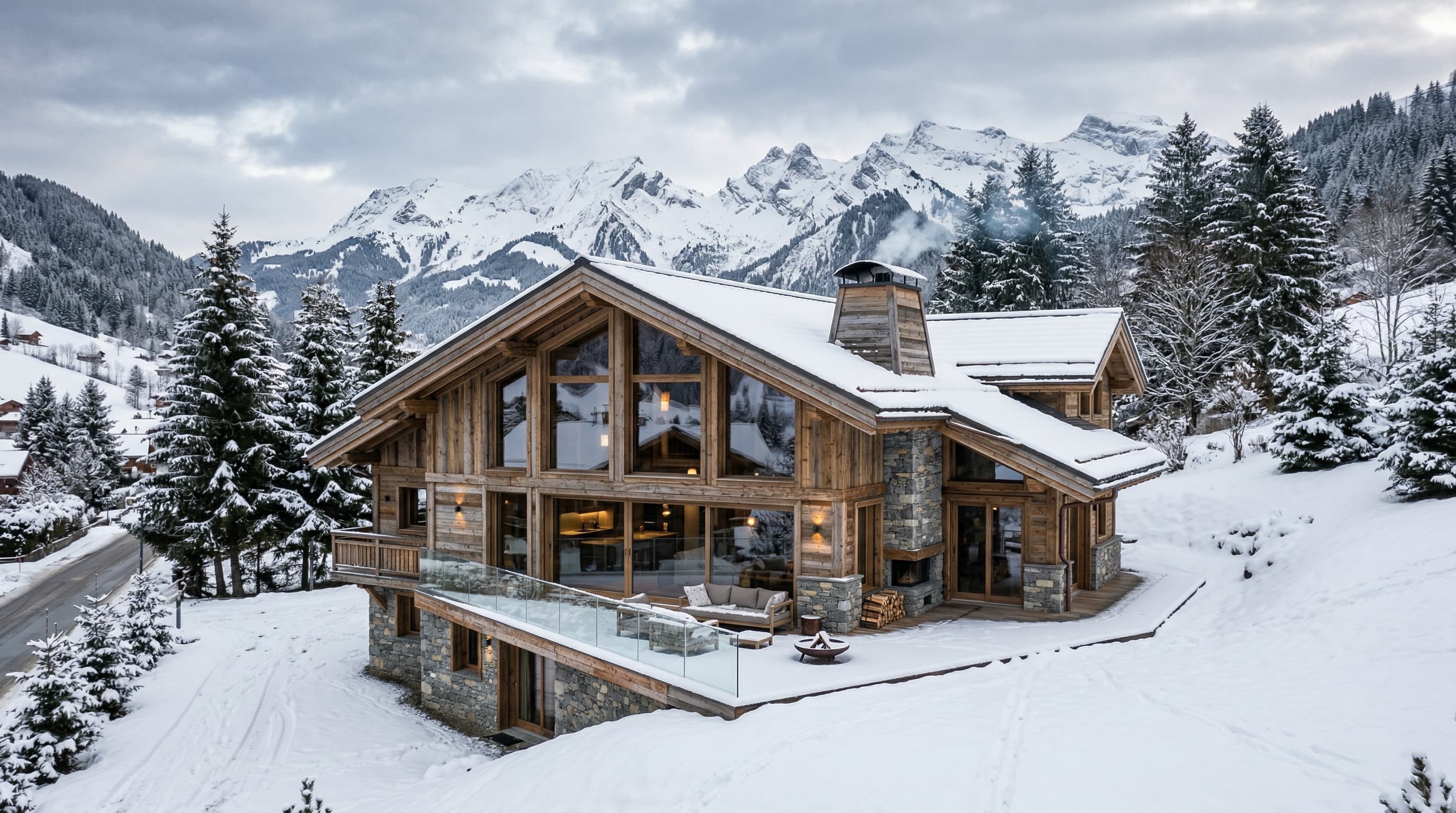 Chalet contemporain, quatre chambres