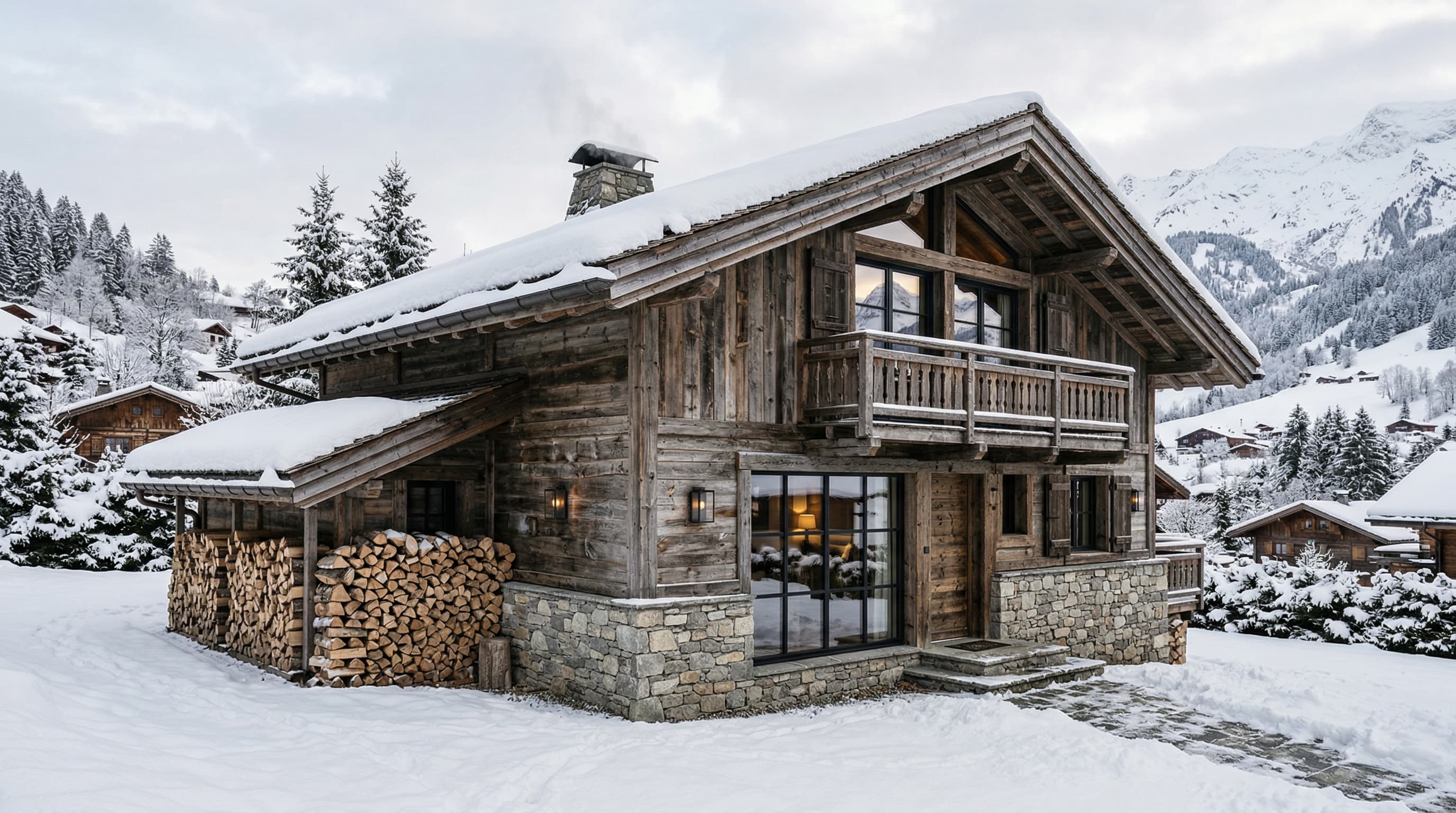 Chalet rénové, centre Megève